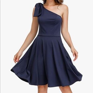 NWT One Shoulder with Pockets A-line Dress
